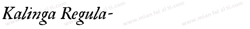 Kalinga Regula字体转换